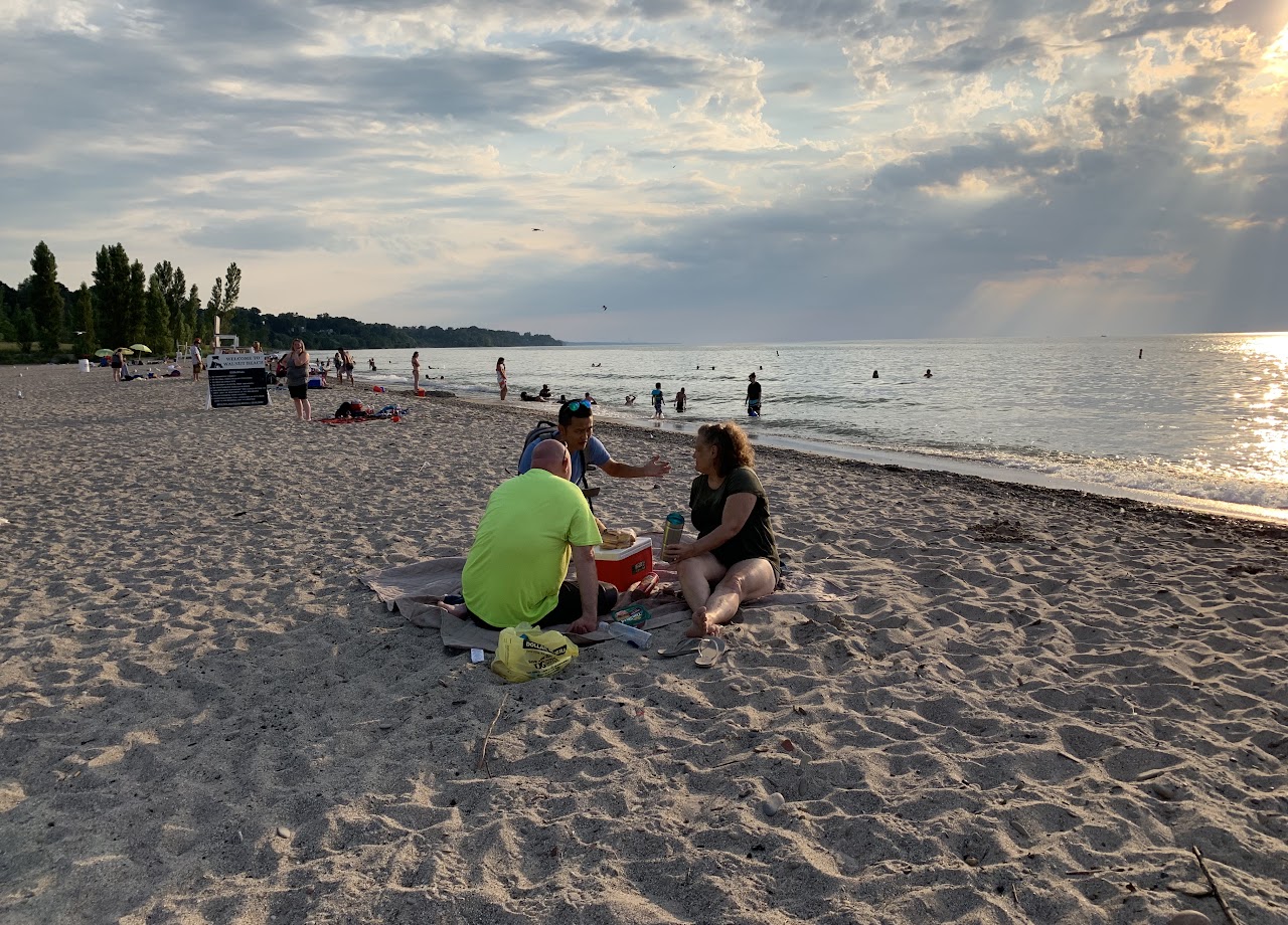 Survey enumerators collecting stated preference data on a Lake Erie beach in 2019.